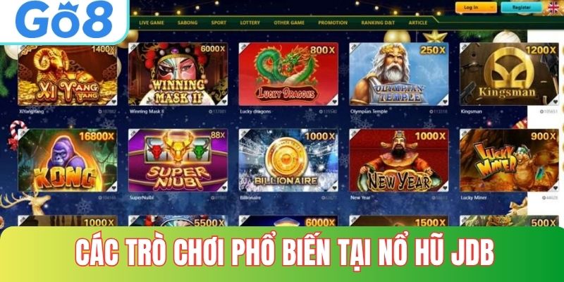 Một số sản phẩm nổ hũ JDB nổi bật